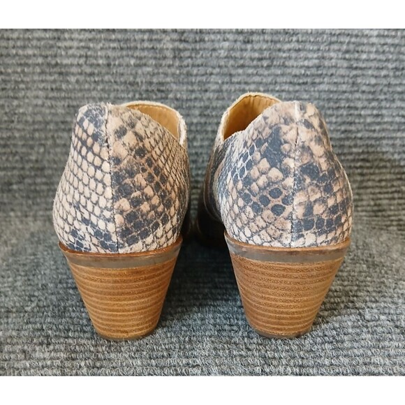 Lucky Brand Boots Booties Tresee Ankle Snake Print 7 M Shootie Leather Slip-On - Picture 2 of 7